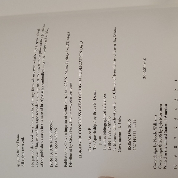 The Apostleship Bruce A. Dana LDS Non-Fiction Book VG cond. - Picture 4 of 12